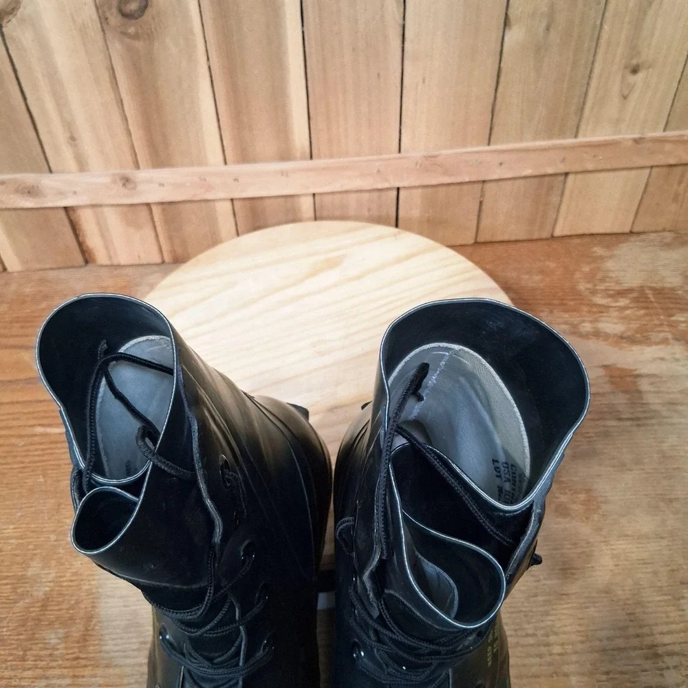 Vintage Bata US Military Mickey Mouse Rubber Boots Mens 8N Black Cold Weather